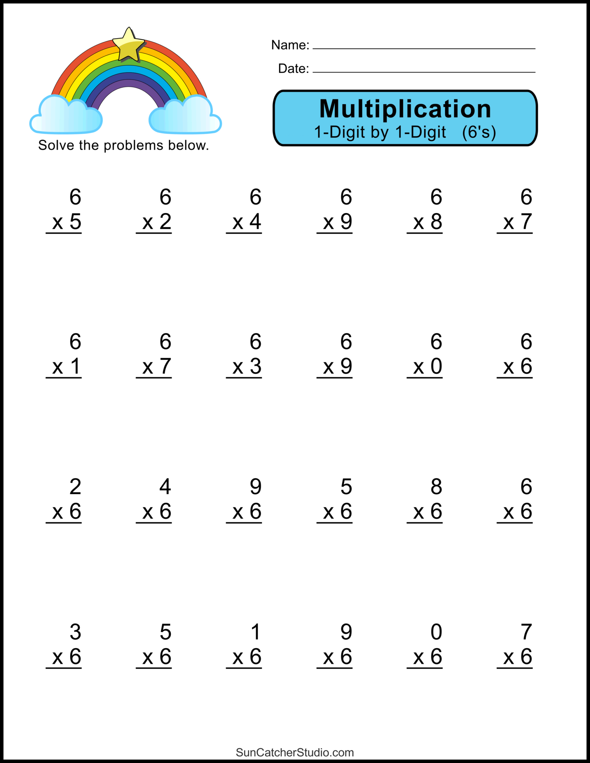 Multiplication Worksheets: (One-Digit Math Drills) – Diy Projects in Free Printable Math Worksheets Multiplication Facts