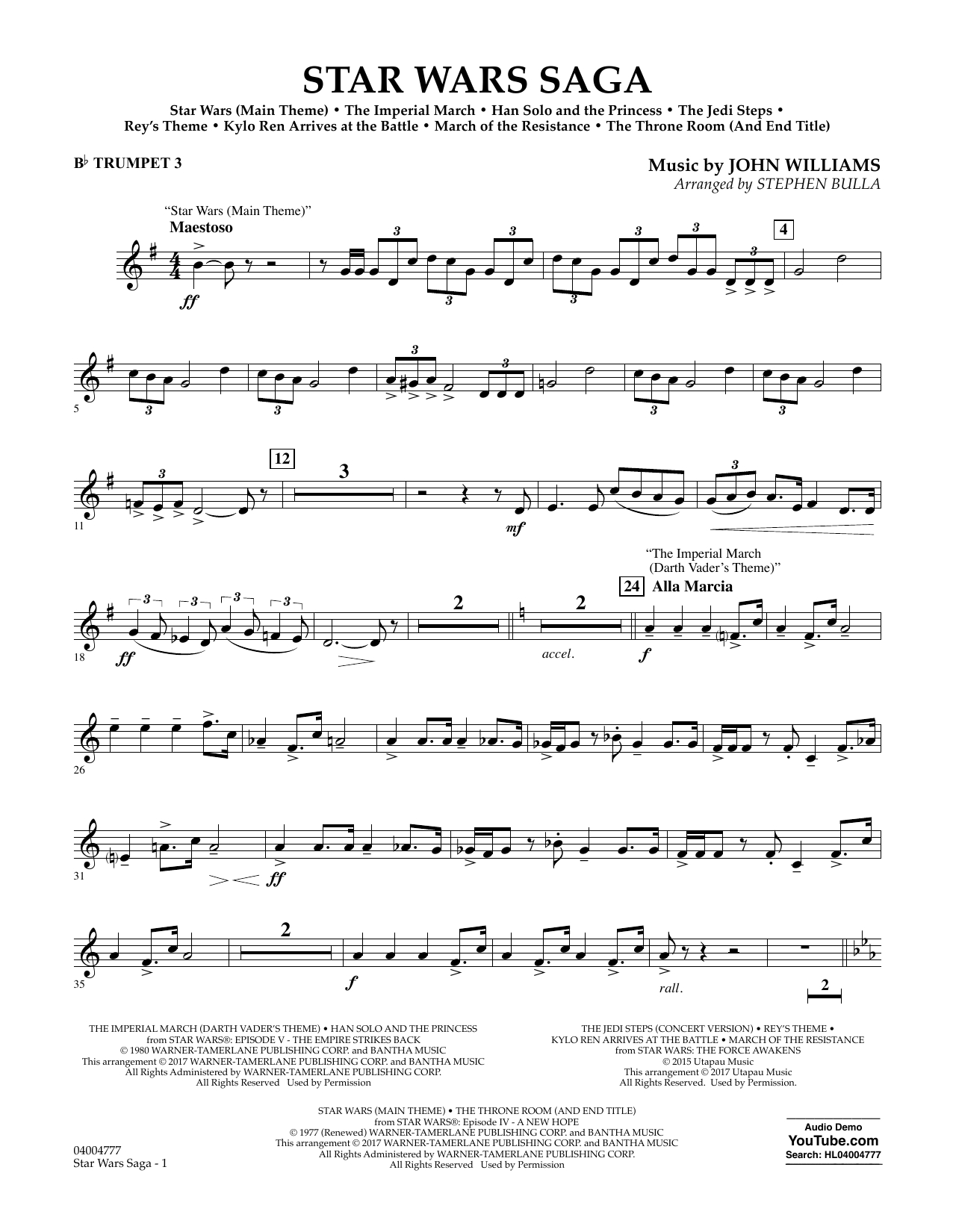 Music From Star Wars: The Force Awakens Bb Trumpet Sheet Music regarding Free Printable Trumpet Sheet Music Star Wars