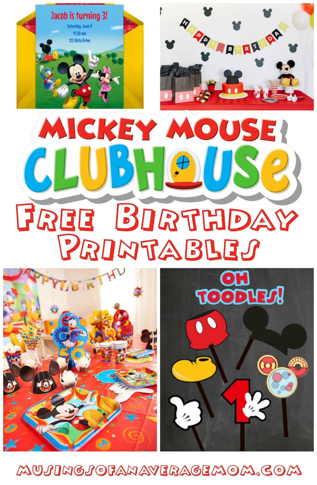 Musings Of An Average Mom: Mickey Mouse Clubhouse Birthday pertaining to Mickey Mouse Clubhouse Free Party Printables