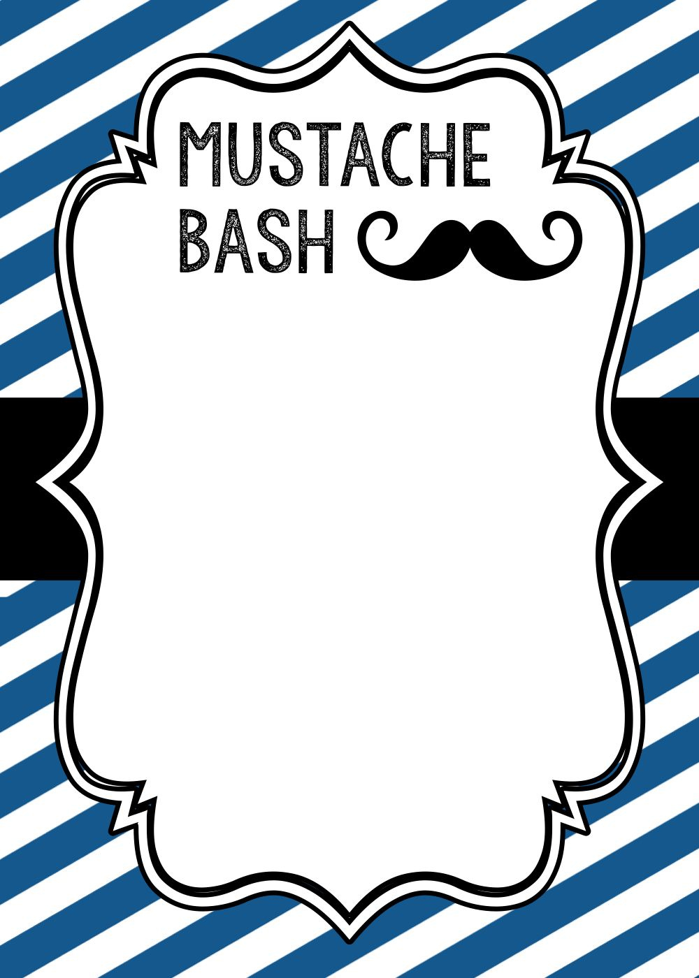 Mustache Party: Baby Shower Or Birthday Invite - Paper Trail for Free Printable Mustache Invitations