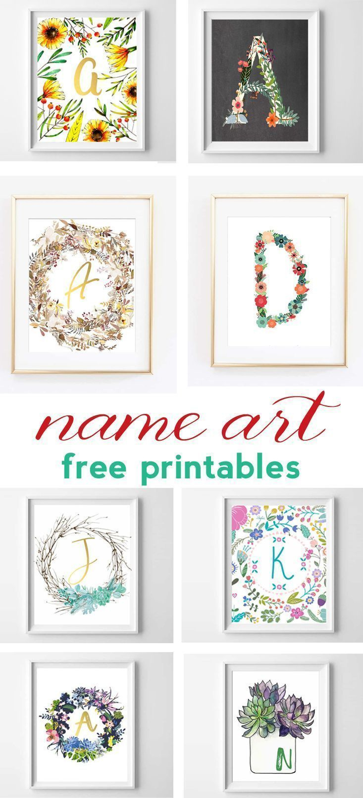 Name Art And Alphabet Printables {Free Printable Art} | Free inside Free Printable Photo Letter Art