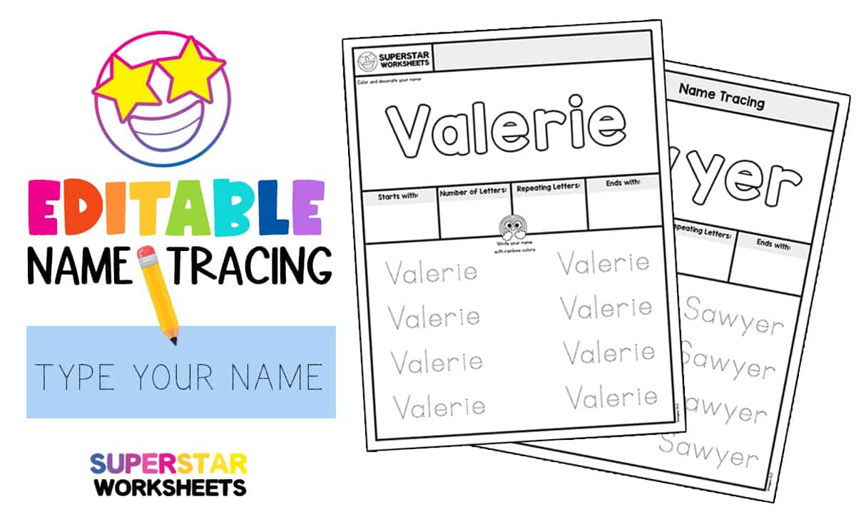 Name Tracing Worksheets - Superstar Worksheets regarding Free Name Printables