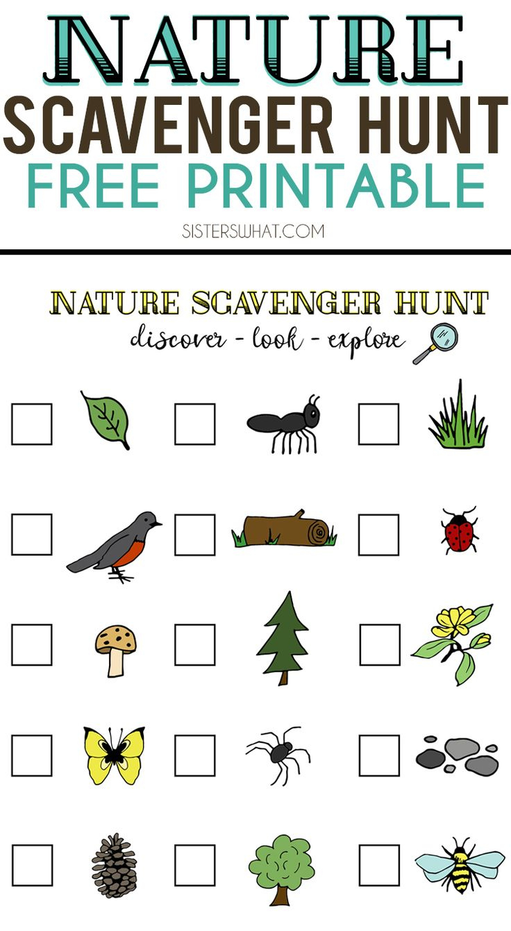 Nature Scavenger Hunt And Summer Adventures || Free Printable intended for Free Printable Scavenger Hunt For Kids