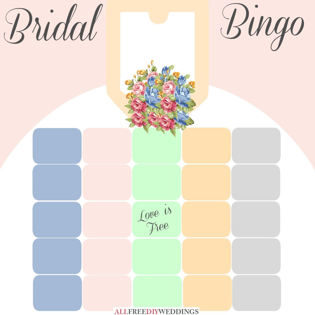 New Bridal Bingo: Free Bridal Shower Games | Allfreediyweddings pertaining to Free Printable Bridal Shower Blank Bingo Games