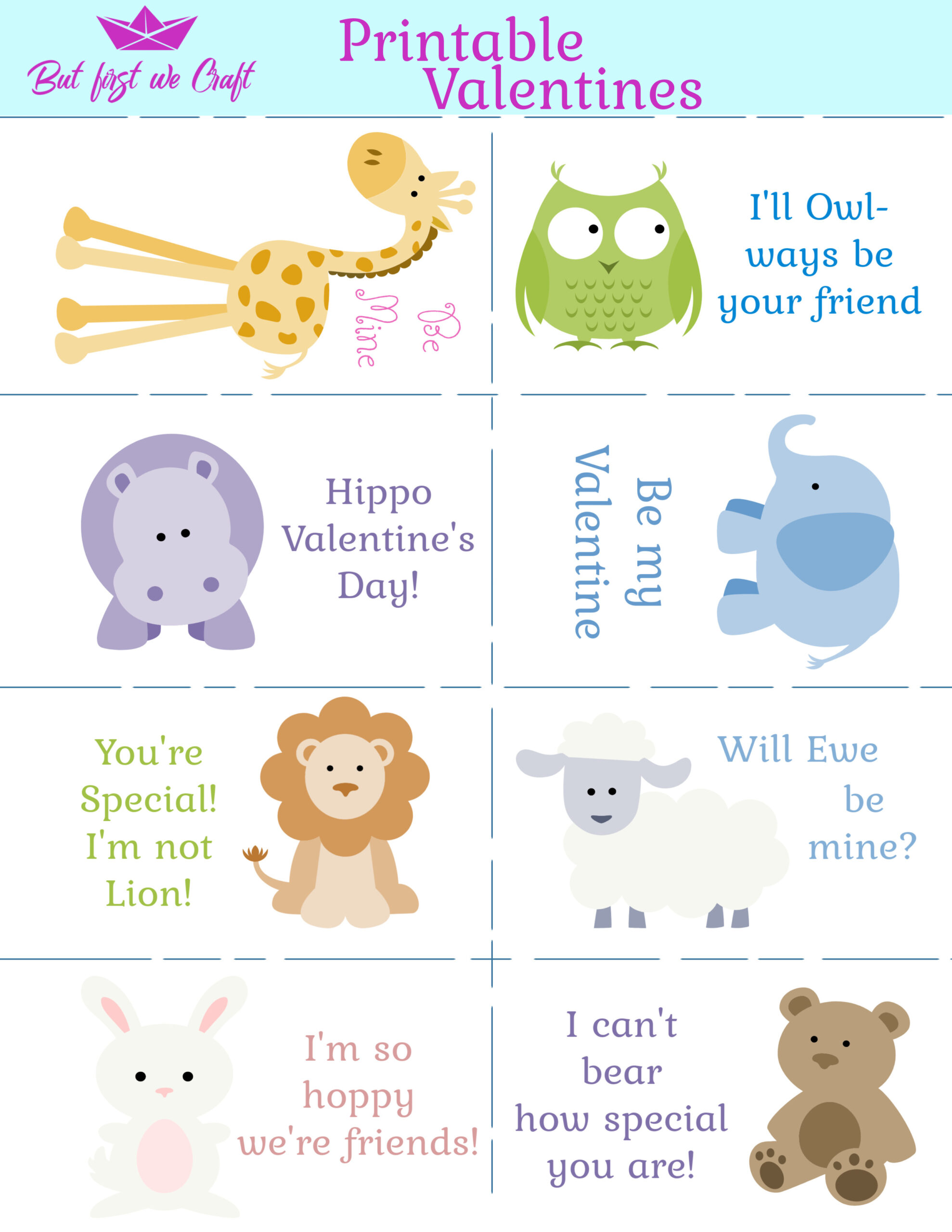 New Free Printable Valentine&amp;#039;S Day Cards For Kids – But First We Craft inside Free Printable Valentines Day Cards for Kids