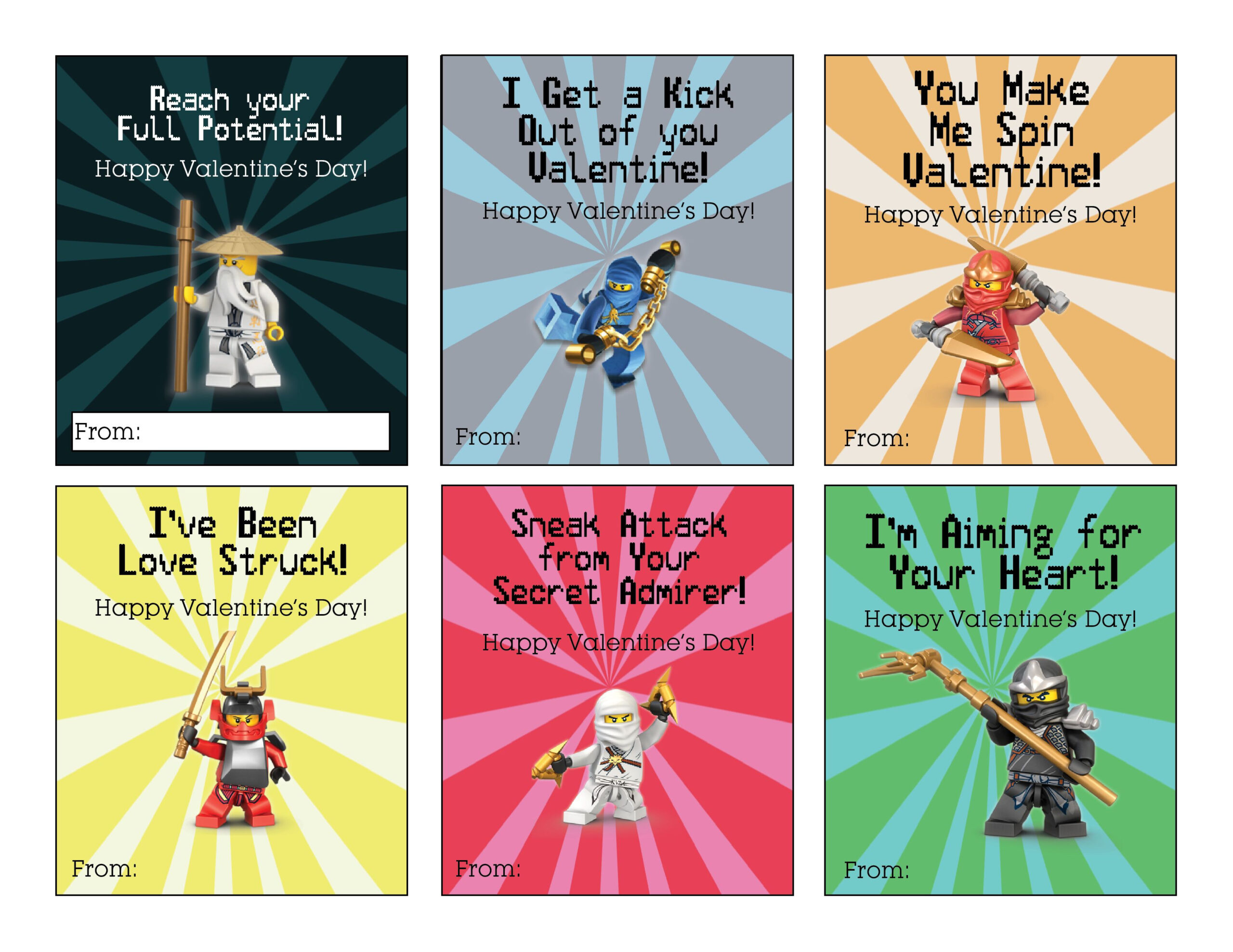 Ninjago Valentine&amp;#039;S Free Printable | Ninjago Valentines, Printable inside Free Printable Ninjago Valentine Cards