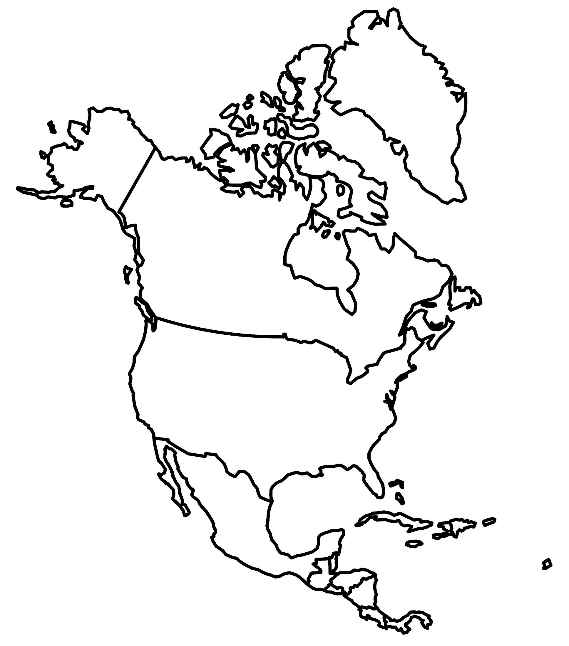 North America Blank Map And Country Outlines - Gis Geography in Free Printable Outline Map Of North America