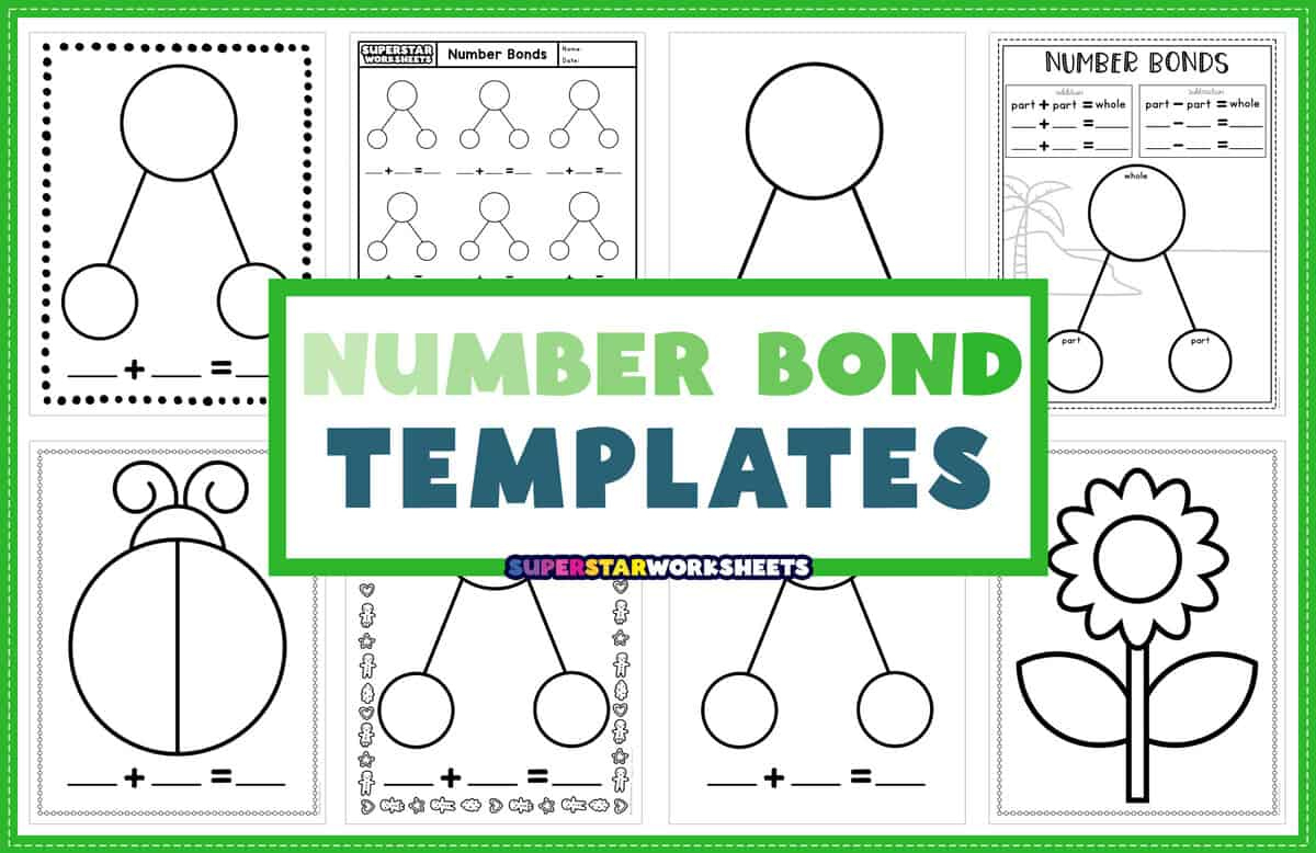 Number Bond Template - Superstar Worksheets with Free Printable Number Bond Template