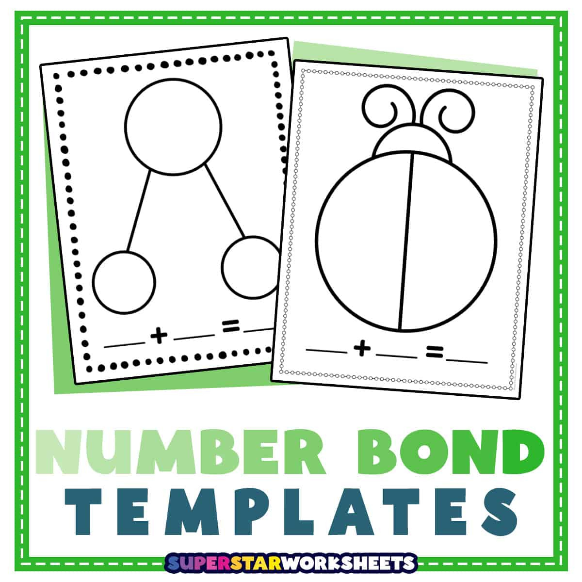 Number Bond Template - Superstar Worksheets within Free Printable Number Bond Template