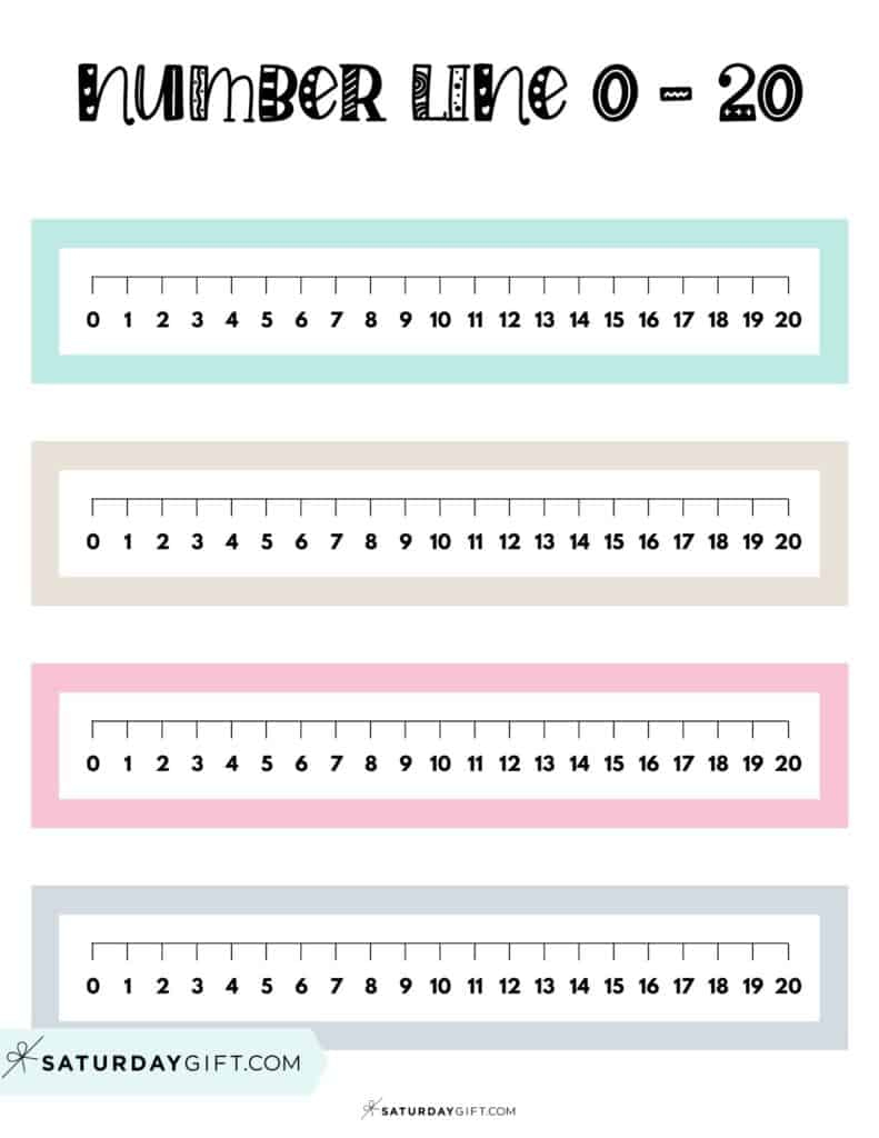 Number Line To 20 - 8 Cute &amp;amp; Free Printables And Blank Worksheets for Free Printable Number Line 0-20