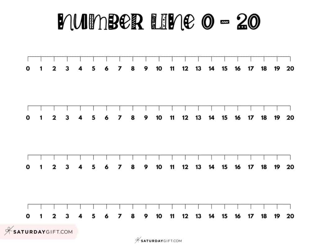 Number Line To 20 - 8 Cute &amp;amp; Free Printables And Blank Worksheets in Free Printable Number Line 0-20