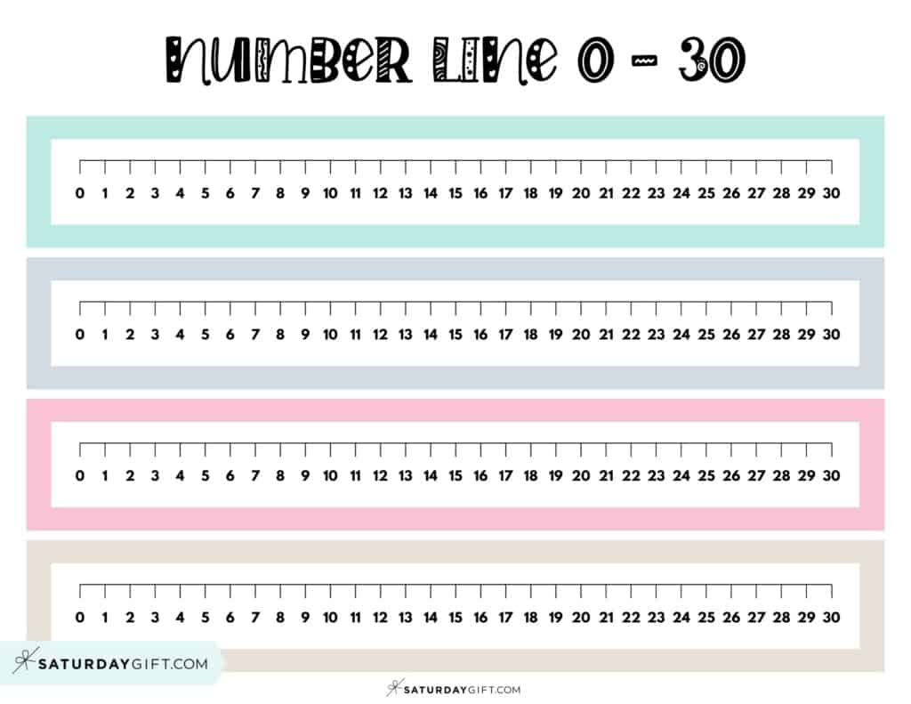 Number Line To 30 - 4 Cute &amp; Free Printables And Blank Worksheets within Free Printable Number Line To 30