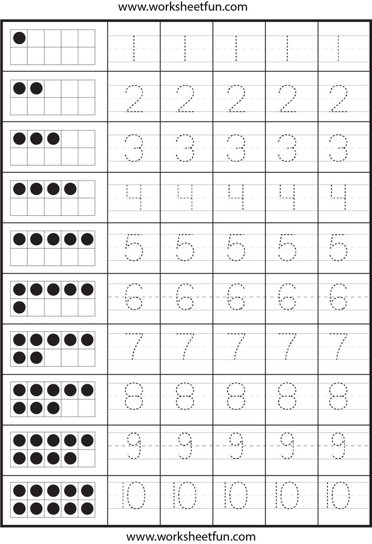 Number Tracing Worksheets For Preschoolers intended for Free Printable Number Worksheets For Kindergarten