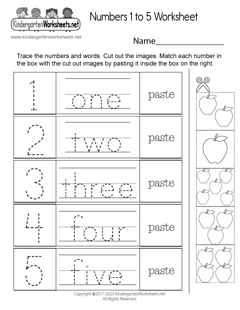Numbers 1 To 5 Worksheet - Free Printable, Digital, &amp;amp; Pdf intended for Free Printable Number Worksheets For Kindergarten