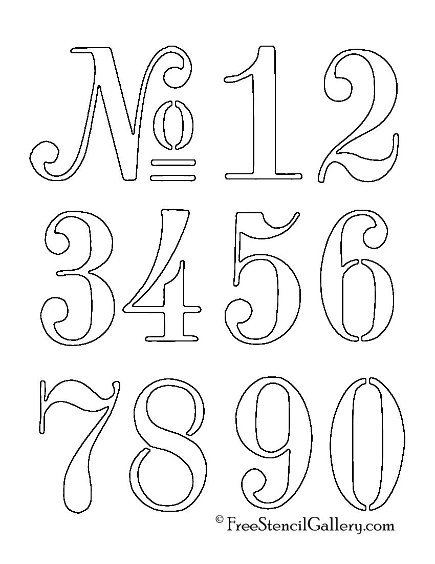 Numbers Stencil | Letter Stencils To Print, Stencils Printables throughout Free Printable Number Stencils