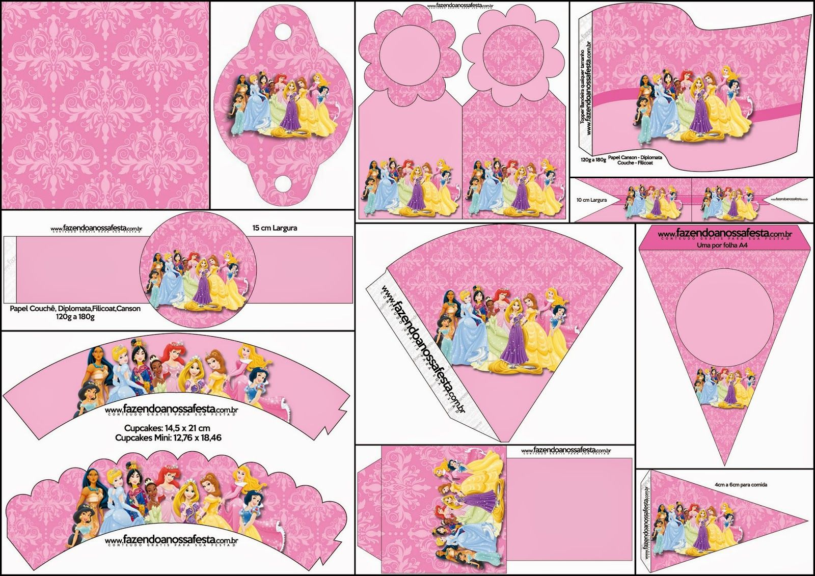 Oh My Fiesta! In English: Disney Princess Party: Free Party inside Free Printable Princess Birthday Banner