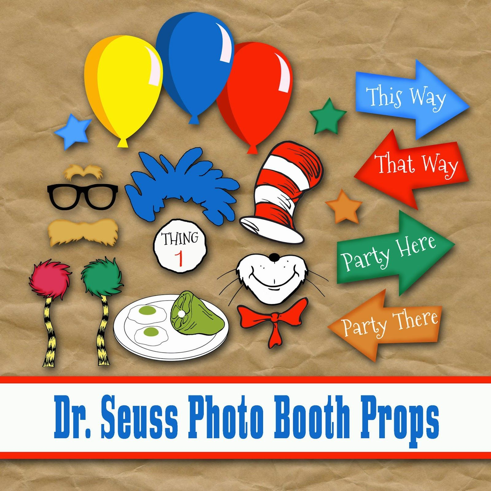 Old Market Corner: Dr. Seuss Photo Booth Printable Props | Dr throughout Free Printable Dr Seuss Photo Props