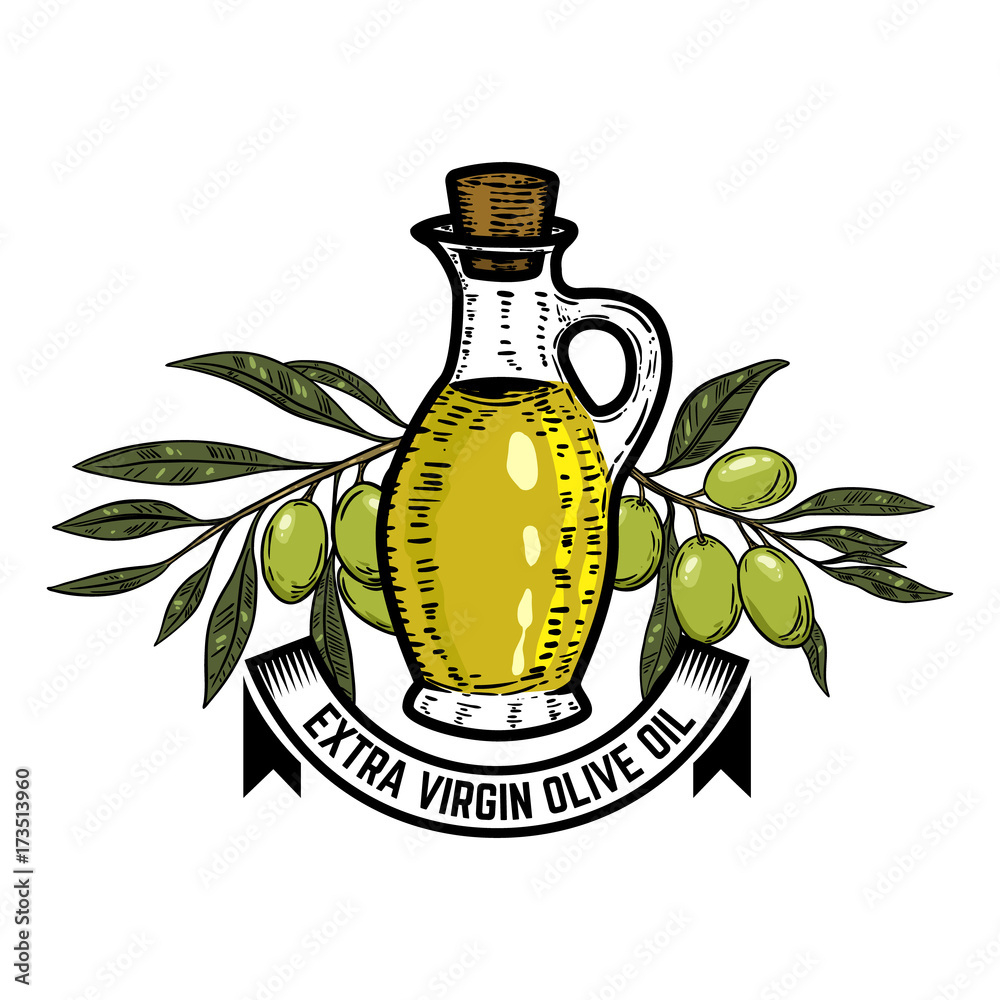 Olive Oil Label Template. Olive Branch. Stock-Vektorgrafik | Adobe inside Free Printable Olive Oil Labels