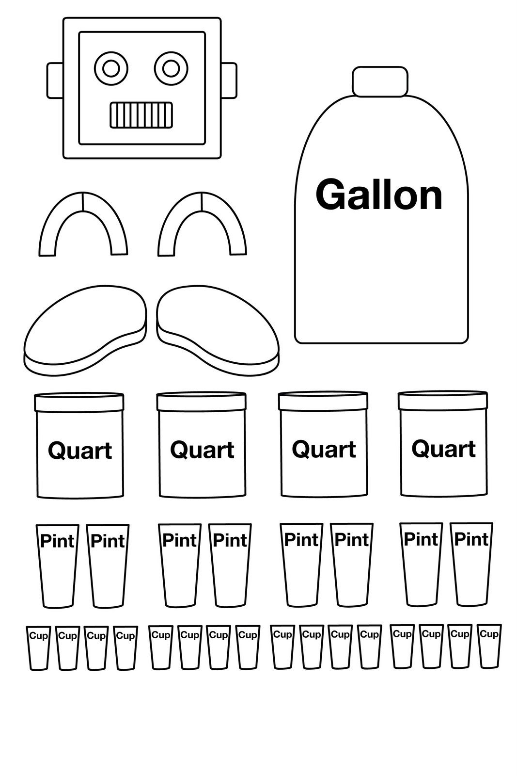 Other Graphical Works: Children'S Graphics To Color And Learn regarding Gallon Bot Printable Free