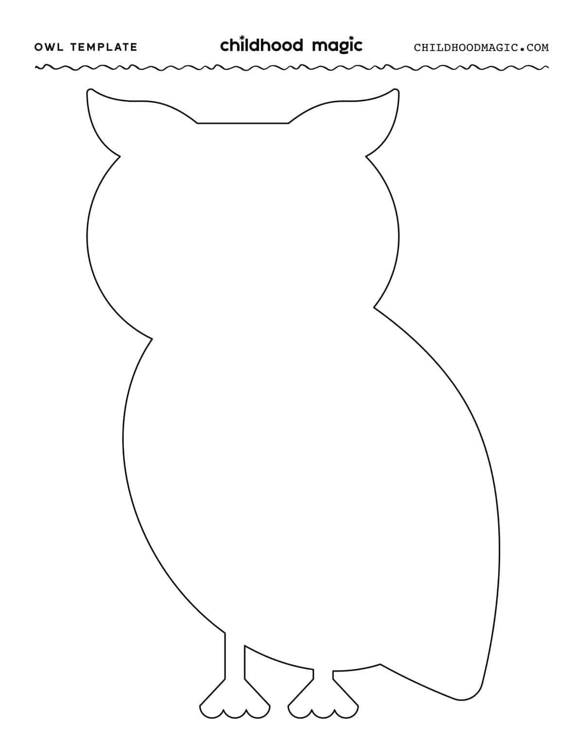 Owl Template - Childhood Magic for Free Owl Printables