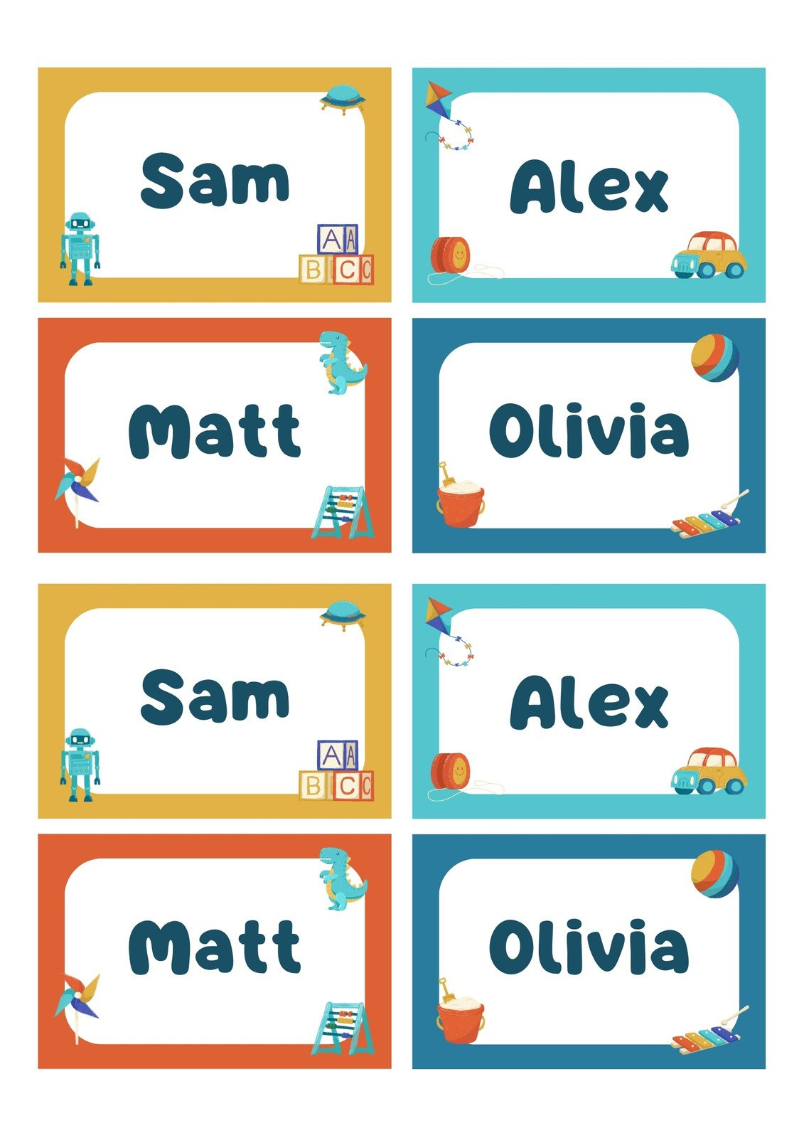 Page 2 - Free, Printable, Customizable Name Tag Templates | Canva in Free Printable Name Tags