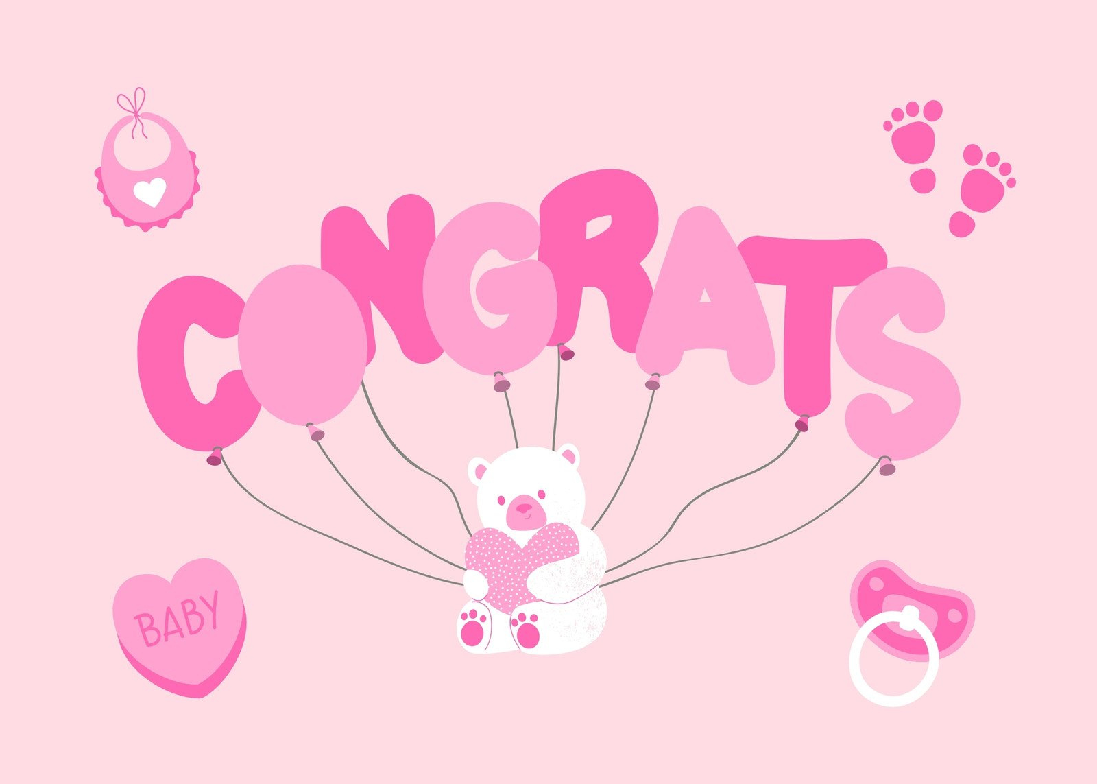 Page 3 - Free Custom Printable Baby Shower Card Templates | Canva inside Free Printable Congratulations Baby Cards