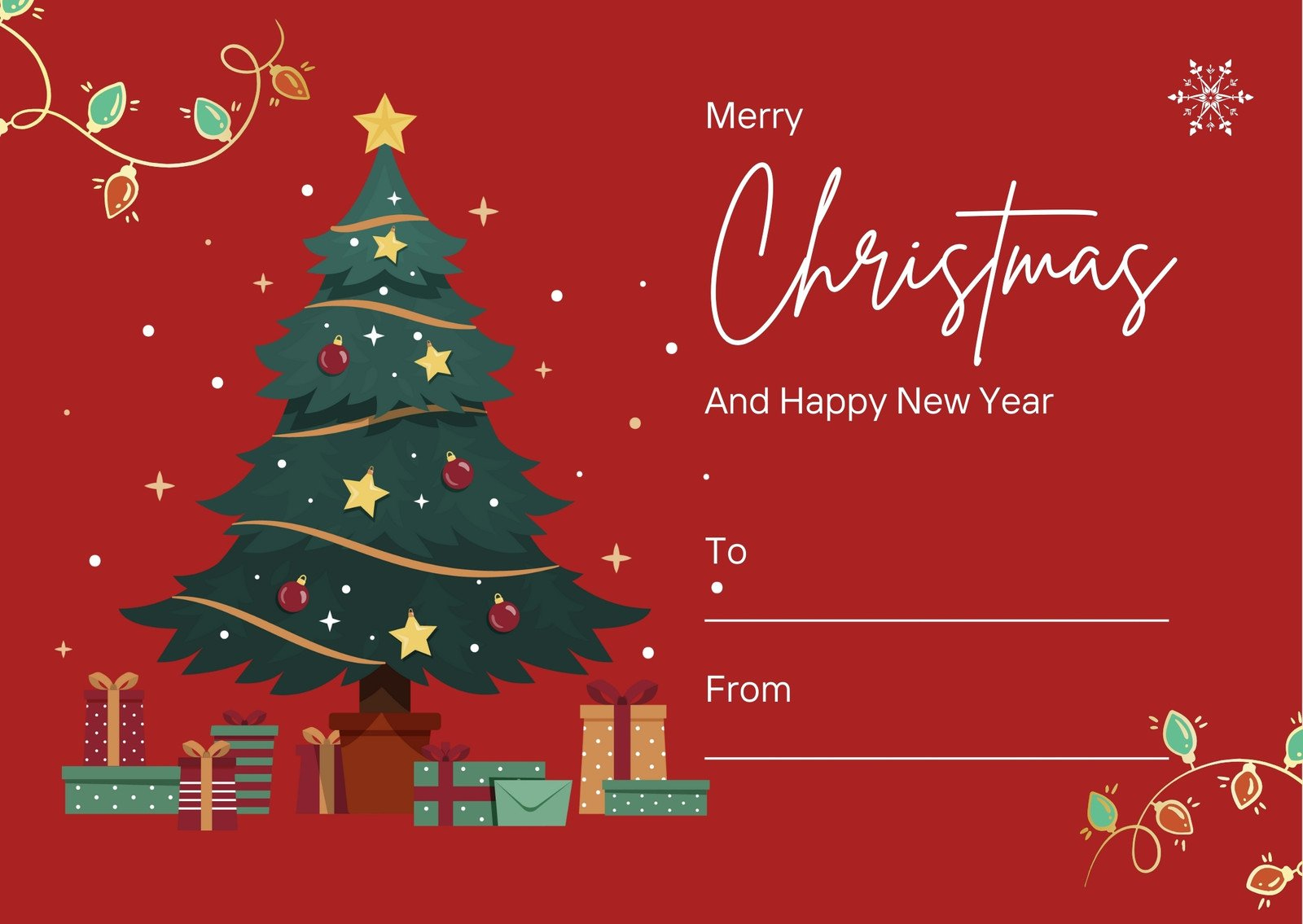 Page 3 - Free Printable, Customizable New Year Card Templates | Canva pertaining to Christmas Cards Online Free Printable