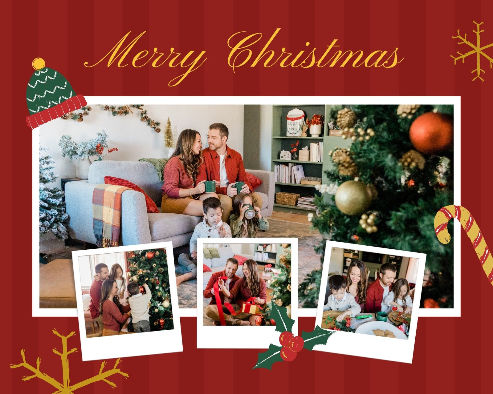 Page 5 - Free Printable Christmas Photo Collage Templates | Canva regarding Free Printable Christmas Photo Collage