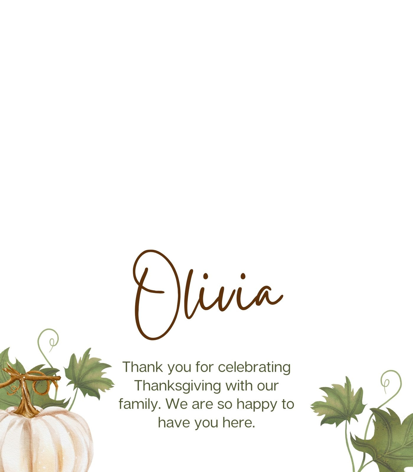 Page 5 - Free Printable Custom Place Card Templates | Canva in Free Printable Personalized Thanksgiving Place Cards