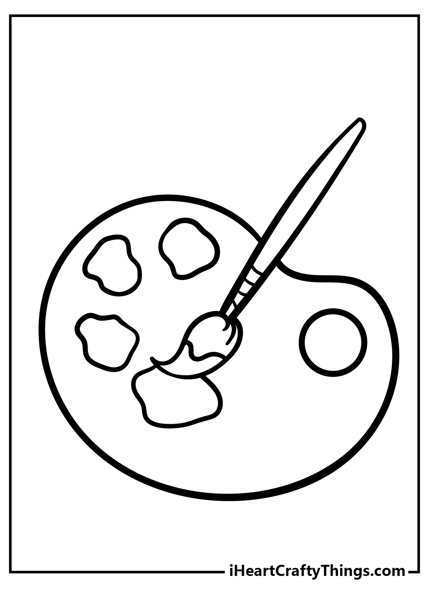 Painting Coloring Pages (100% Free Printables) within Free Printable Paint Palette