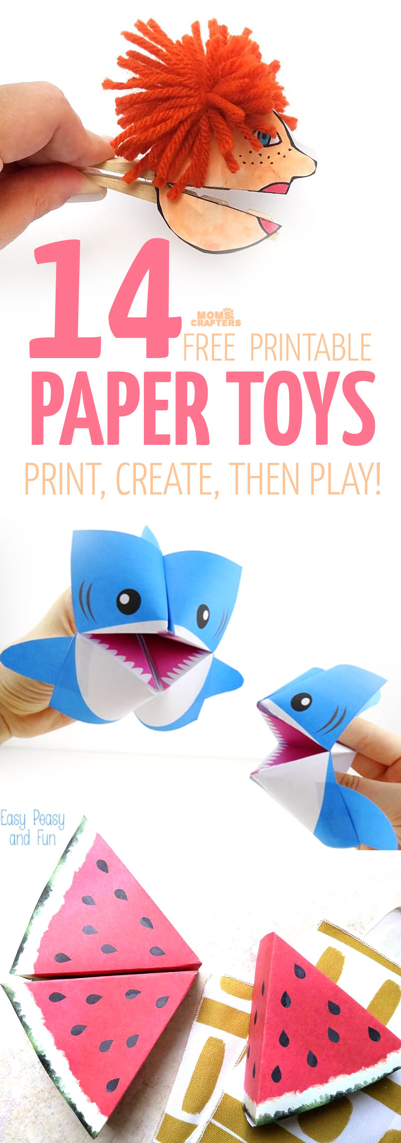 Paper Toy Templates - 14 Free Printables To Craft And Play! within Free Printable Paper Crafts