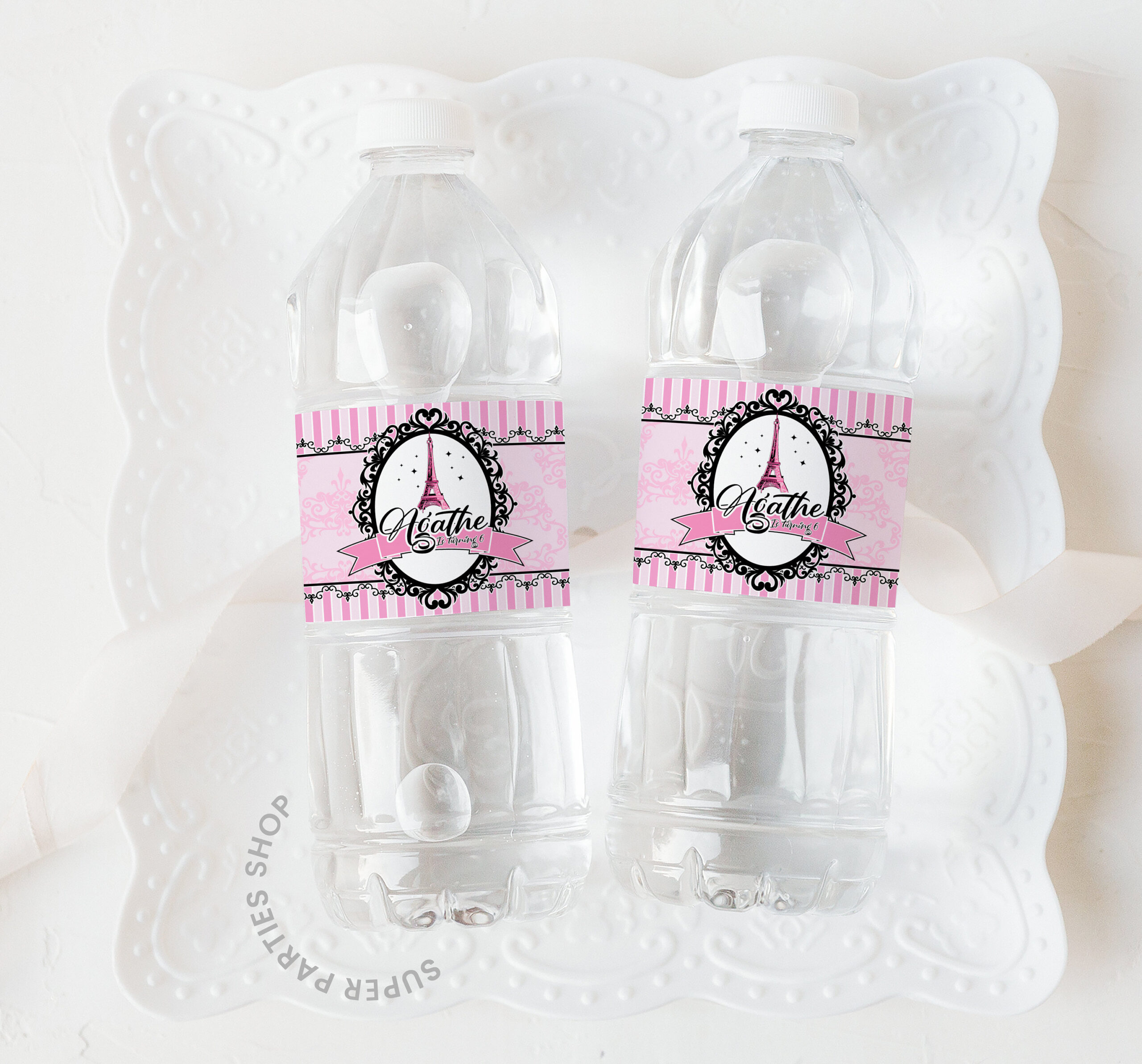 Paris Bottle Label Printable, Paris Theme Decor, Paris Themed for Free Printable Paris Water Bottle Labels