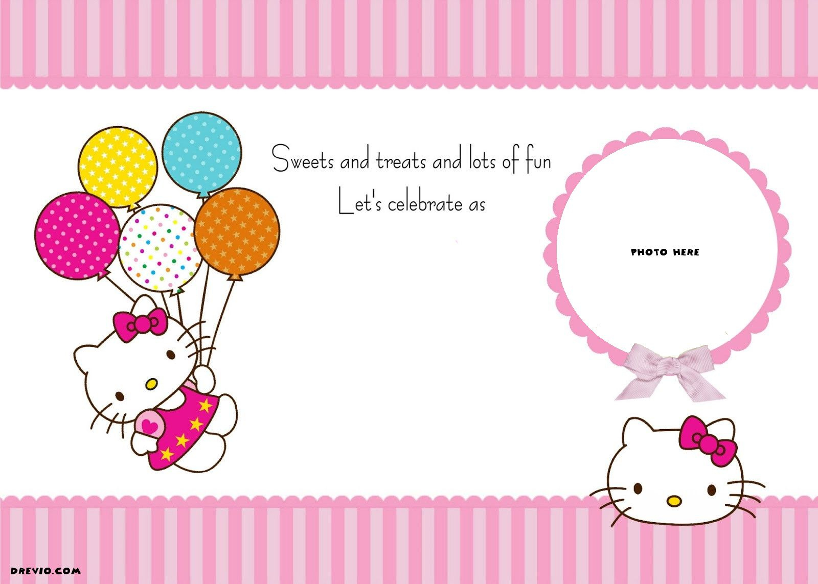 Personalized Hello Kitty Birthday Invitations - Updated! | Hello intended for Hello Kitty Free Printable Invitations for Birthday