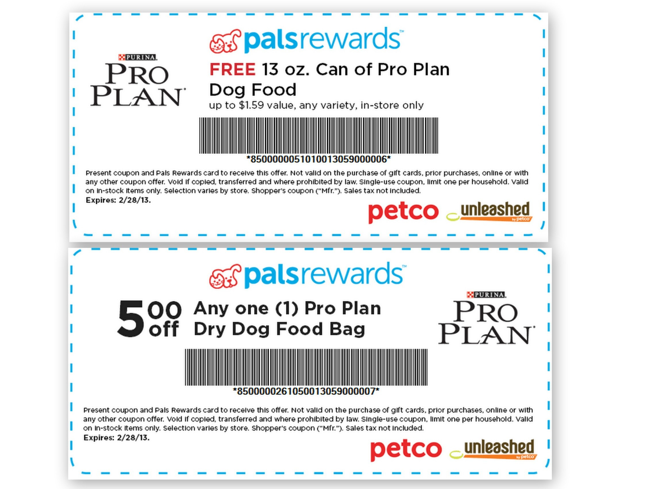 Petco: Free Purina Pro Plan Dog Food And $5 Off Coupon in Free Printable Dog Food Coupons