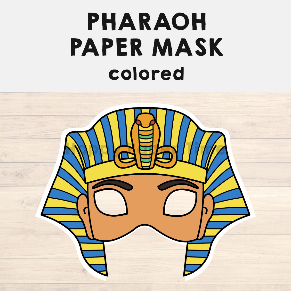 Pharaoh Paper Mask Printable Ancient Egypt Craft Activity Costume inside Free Printable Egyptian Masks