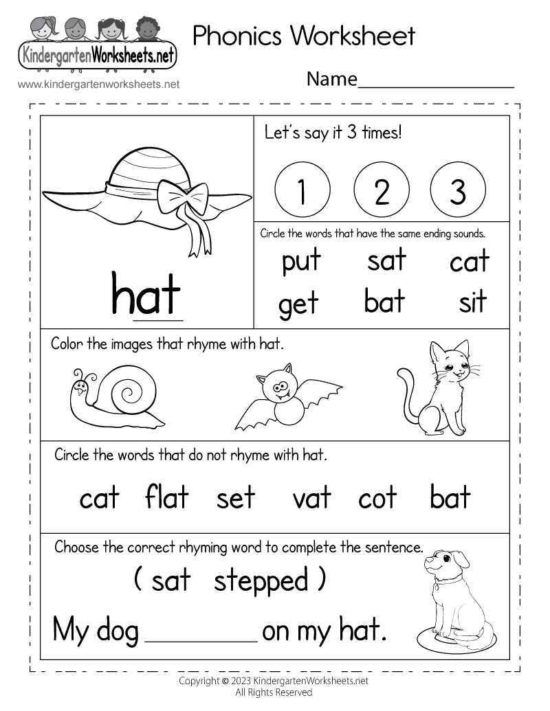 Phonics Worksheet - Free Printable, Digital, &amp; Pdf with Free Printable Phonics Worksheets