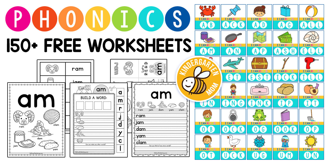 Phonics Worksheets - Kindergarten Mom throughout Free Printable Phonics Worksheets