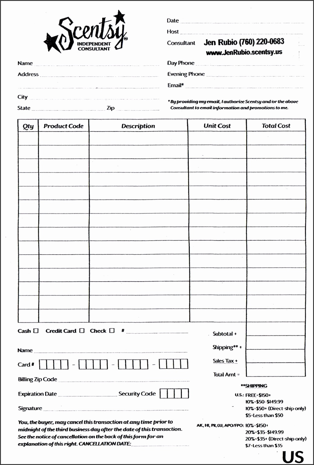 Photo Order Form with regard to Free Printable Scentsy Order Forms