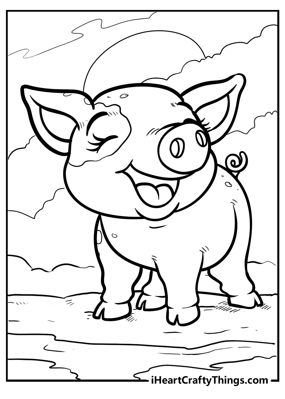 Pig Coloring Pages (100% Free Printables) pertaining to Pig Coloring Sheets Free Printable