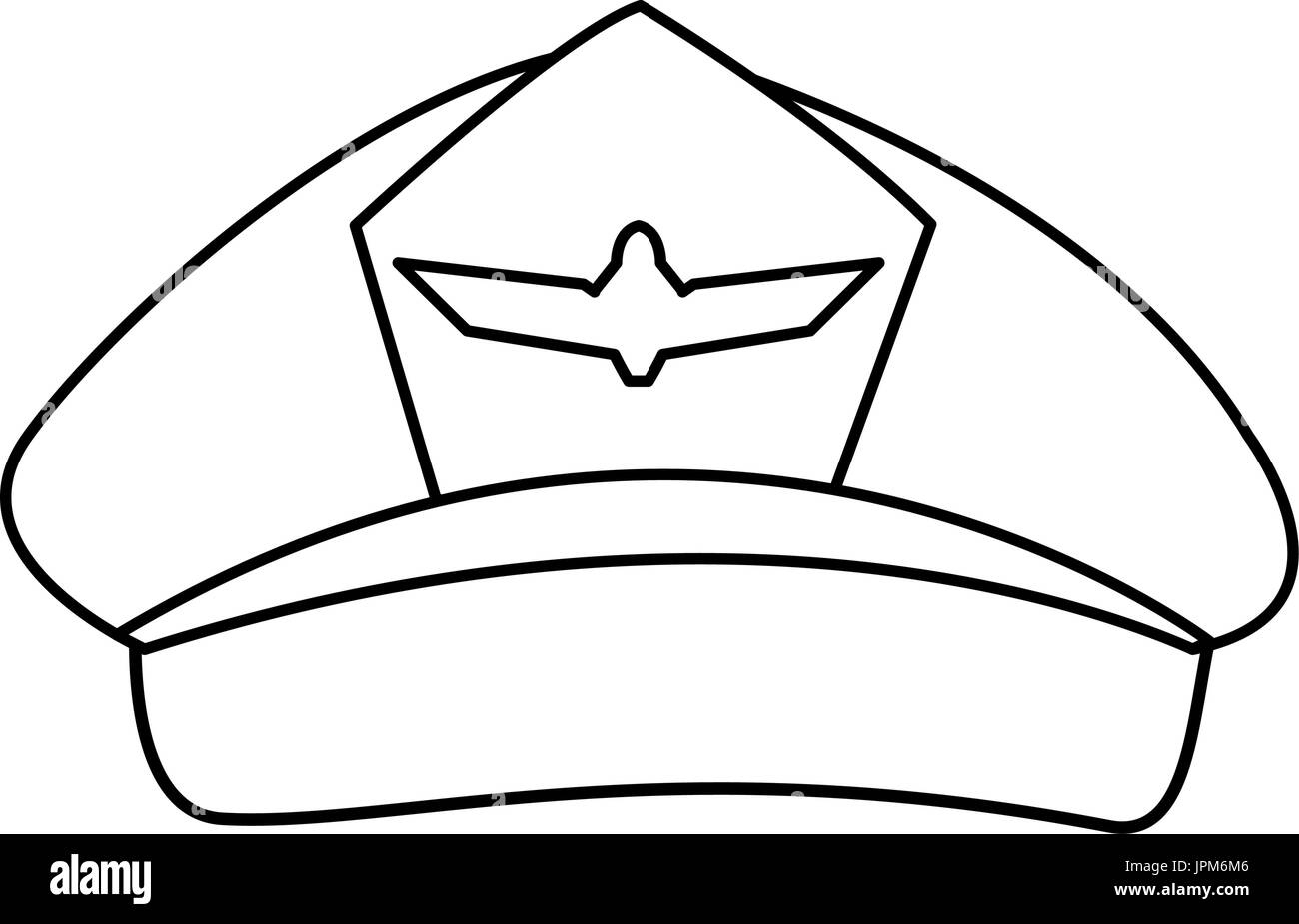 Pilot Hat Illustration Black And White Stock Photos &amp;amp; Images - Alamy with regard to Free Printable Pilot Hat Template