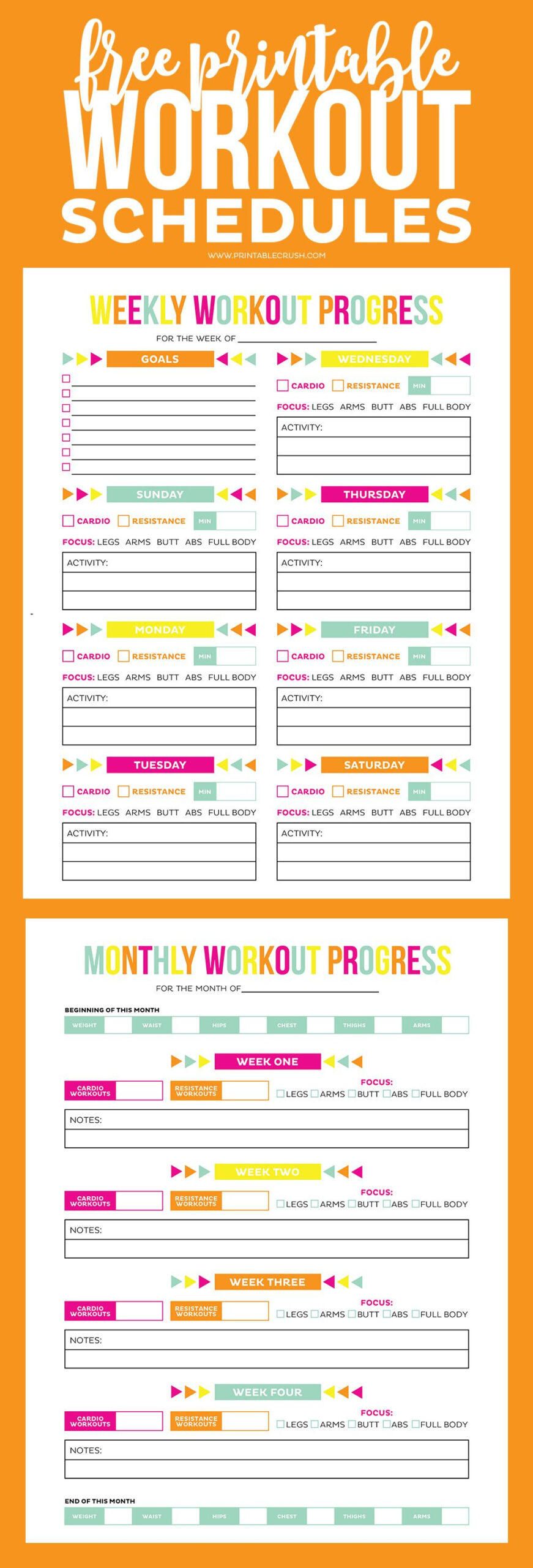 Pin On Cute Paper Products And Projects throughout Free Printable Workout Routines