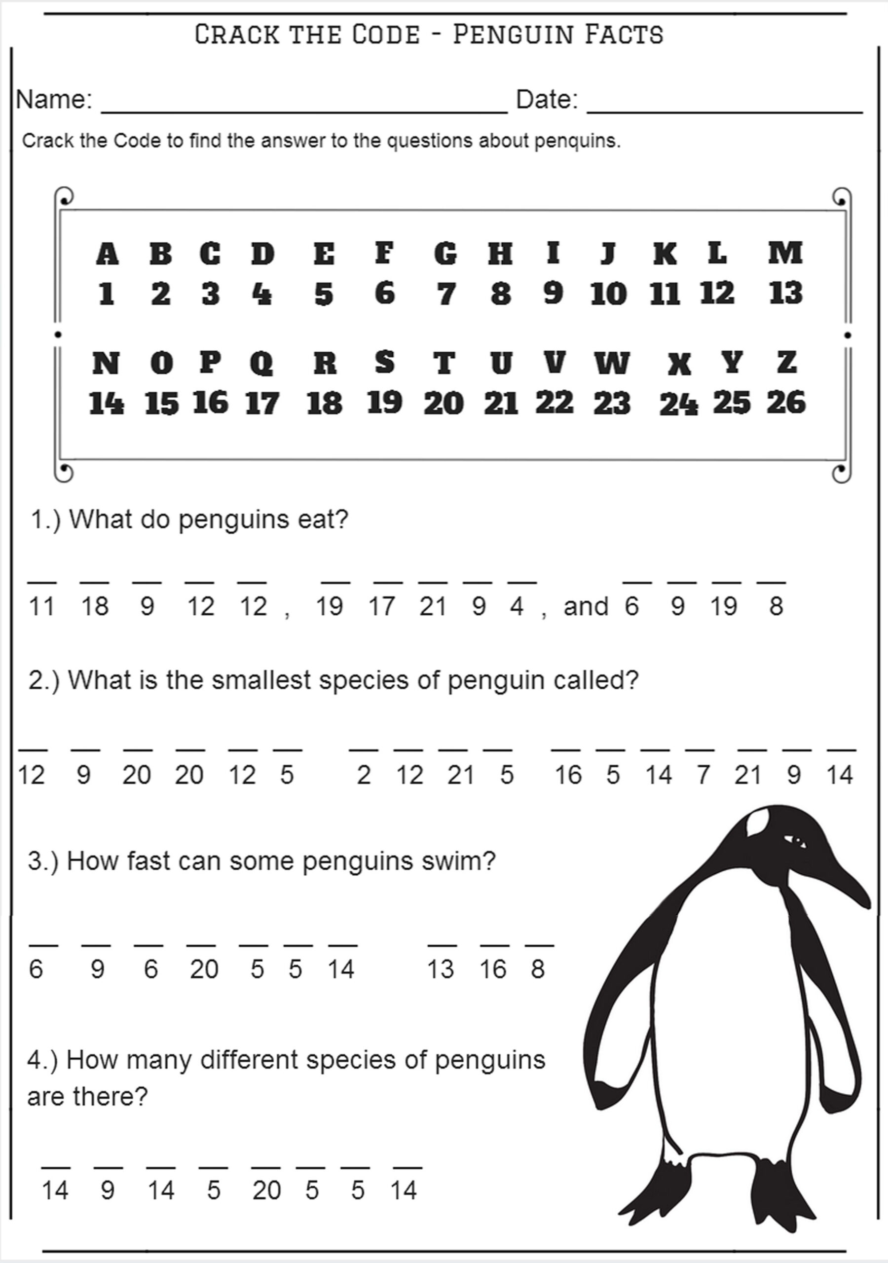 Pin On Free Worksheets For Kids inside Crack The Code Worksheets Printable Free