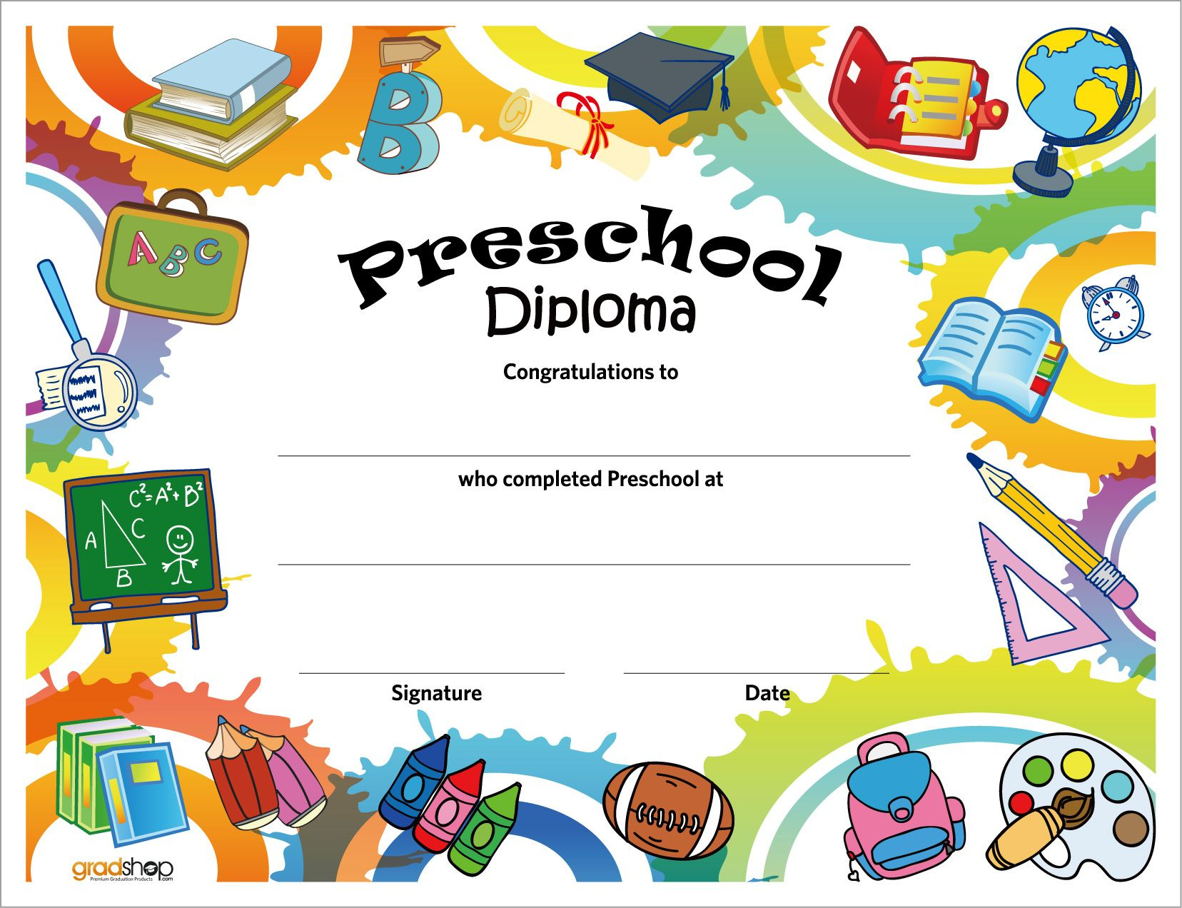 Pin On Preschool Classroom intended for Preschool Graduation Diploma Free Printable