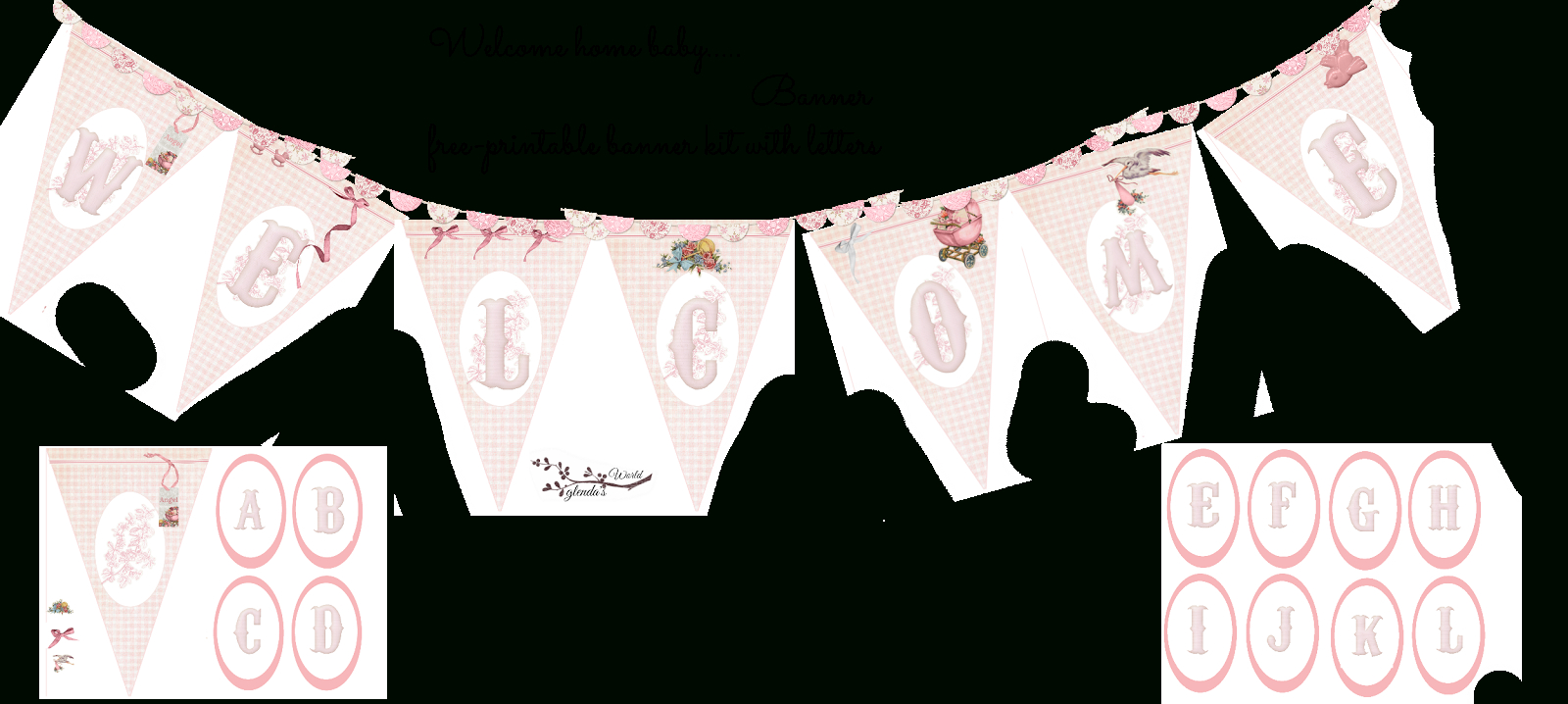 Pin On Templates And Printables regarding Baby Girl Banner Free Printable