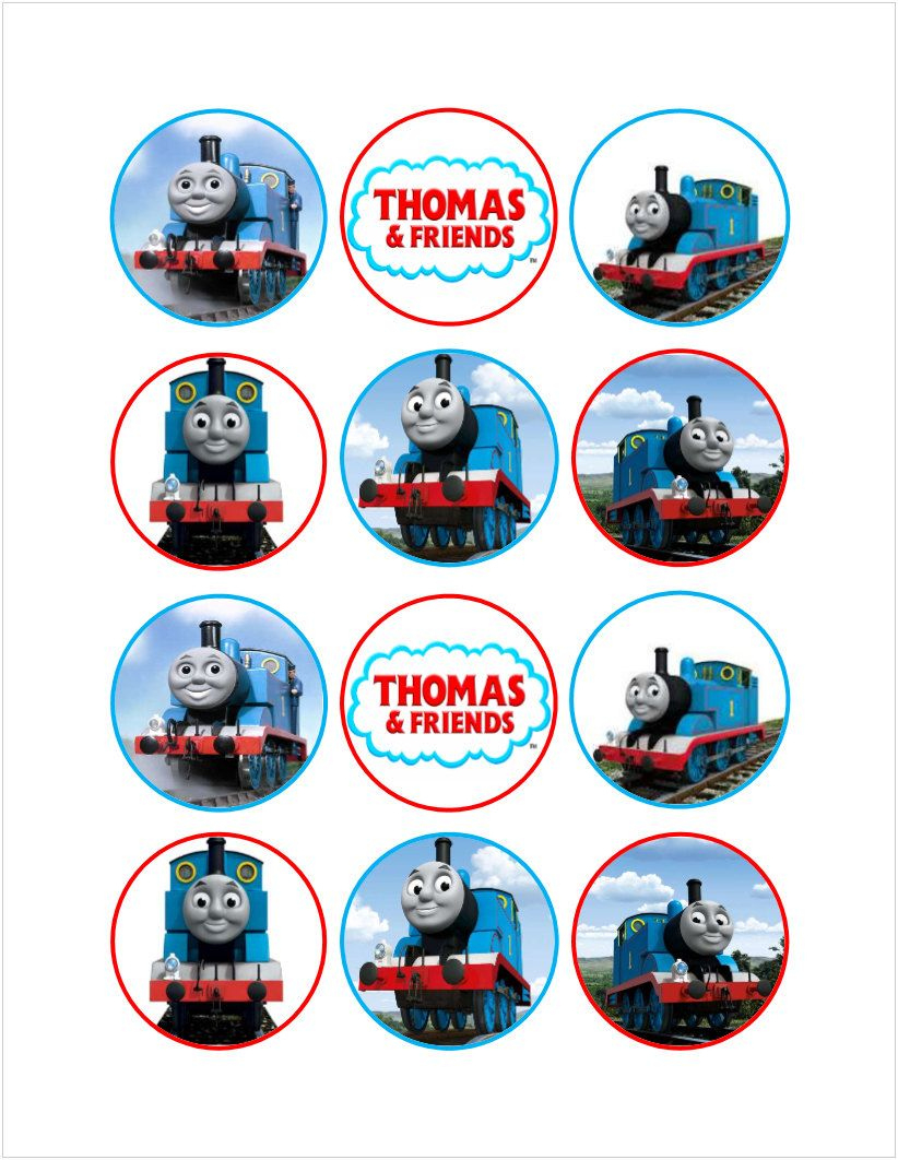 Pincinthia Navarro On Cumple Leonel | Thomas Train Birthday with Free Printable Thomas The Train Cupcake Toppers