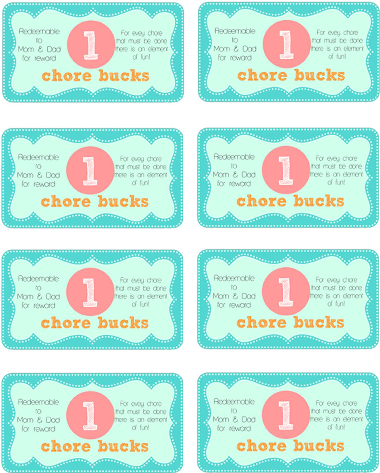 Pinleanne Palmerston On Surviving Summer! | Chores For Kids for Free Printable Chore Bucks