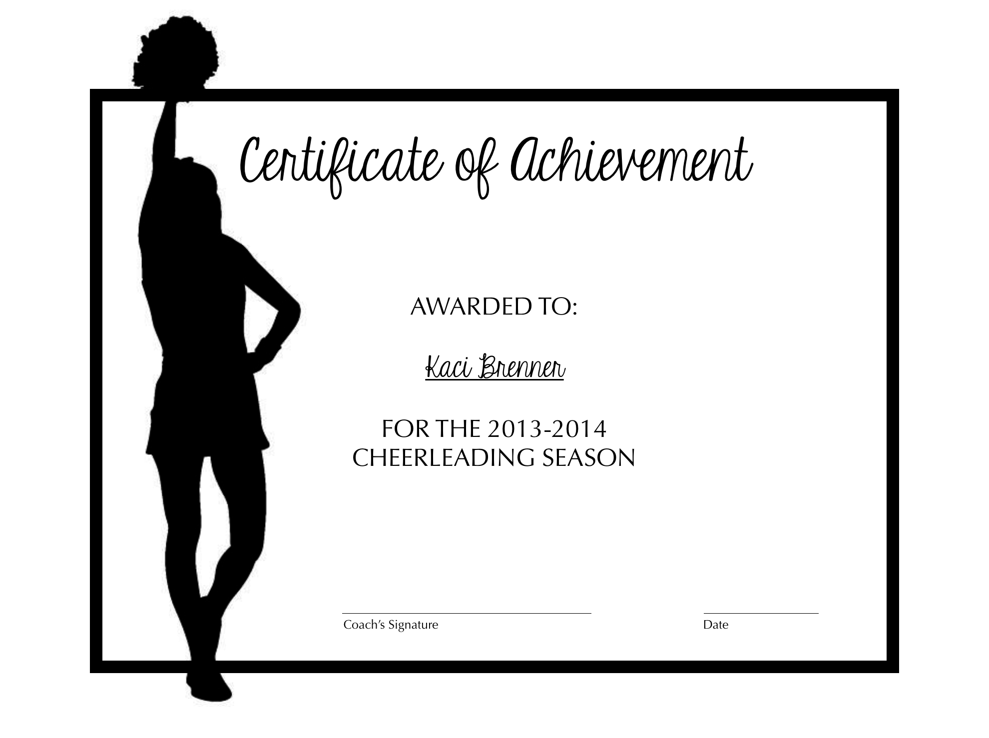 Pinmichele Crossman On Cheer | Cheerleading Award, Certificate within Free Printable Cheerleading Certificates