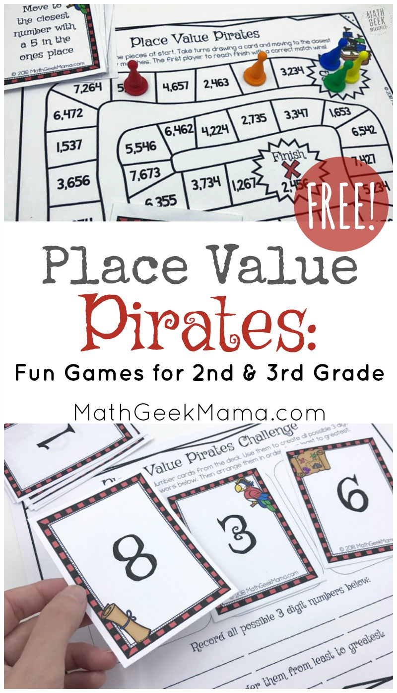 Place Value Pirates: Free Printable Math Game throughout Place Value Game Printable Free