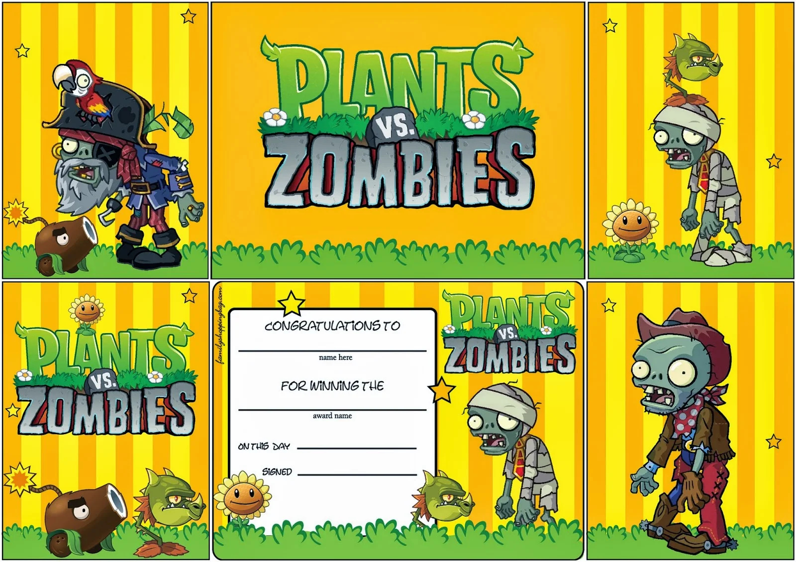 Plants Vs Zombies: Free Printable Cards Or Invitations. - Oh My intended for Plants Vs Zombies Free Printable Invitations