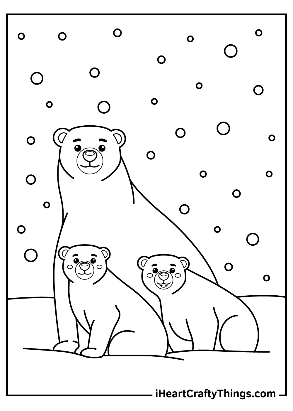 Polar Bears Coloring Pages (100% Free Printables) for Polar Bear Printable Pictures Free